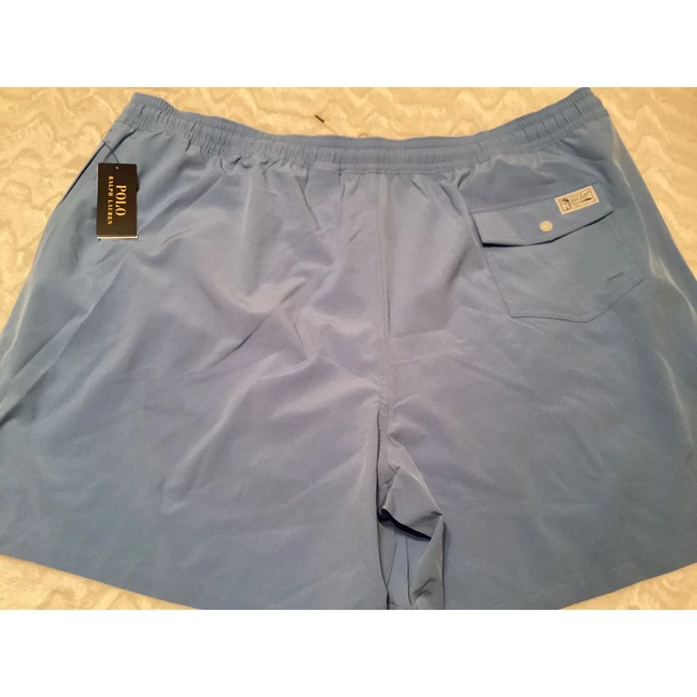 Polo Ralph Lauren Mens Swim Trunks 4XB Blue Stretch Recycled Harbor Island Blue - Picture 3 of 8